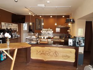 Eingangsbereich der MARCO Straubinger Kaffeemanufaktur