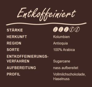 Entkoffeiniert